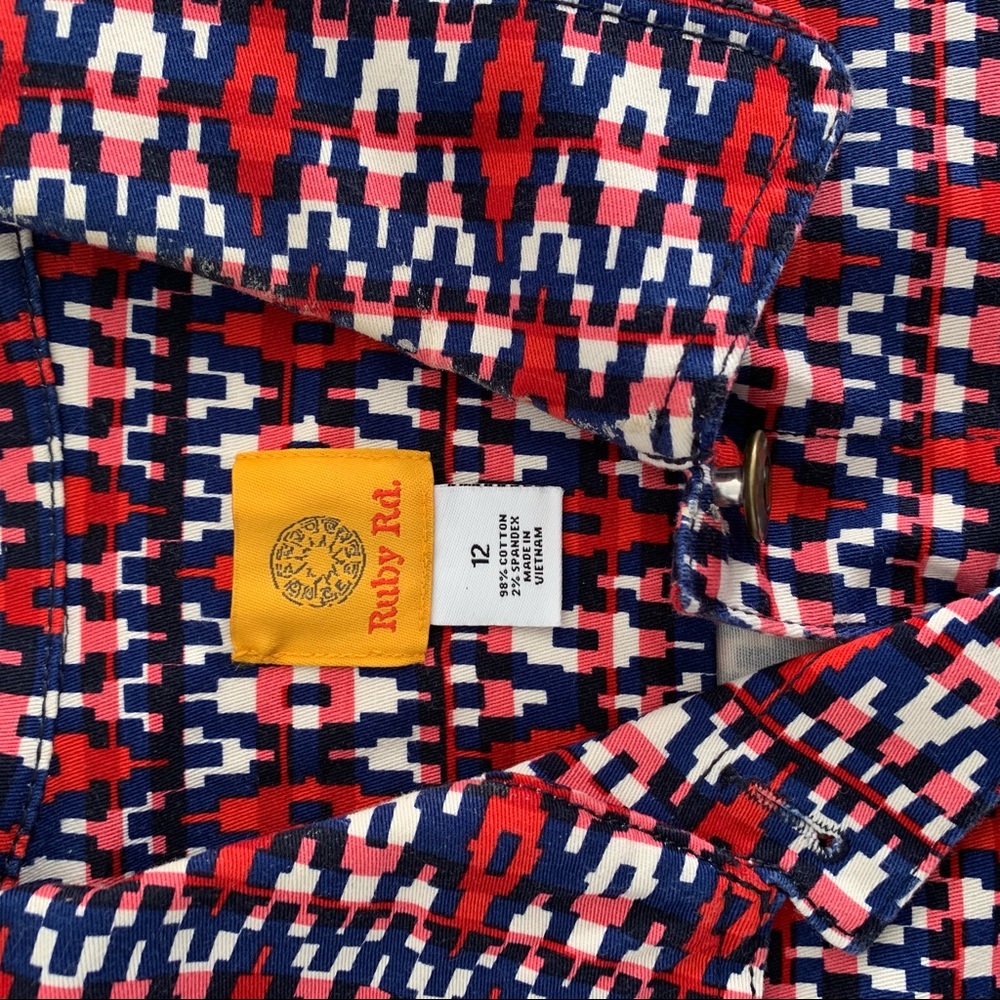 Ruby Rd. Geo Print Cotton Jacket - Picture 6 of 7